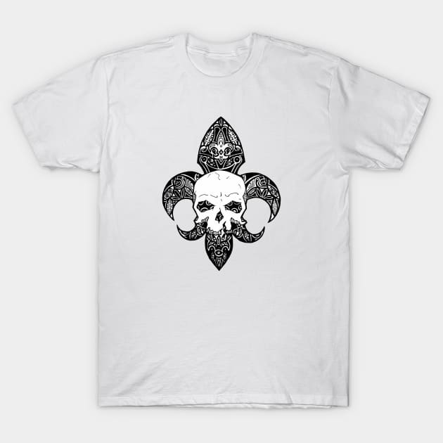 Skull and Lily T-Shirt by DmitroRobinson